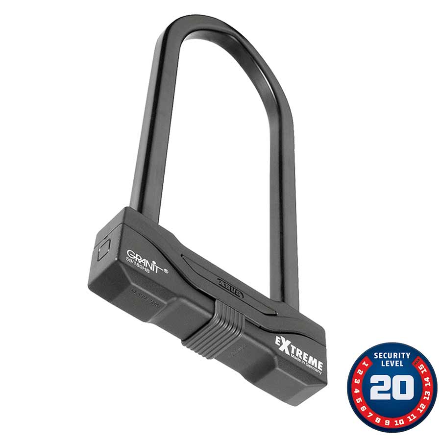 Llave para candado en U Abus Granit Extreme XPlus 59 (16 mm, 11,1 cm x 26,0 cm, 4,3" x 10,2"), color negro