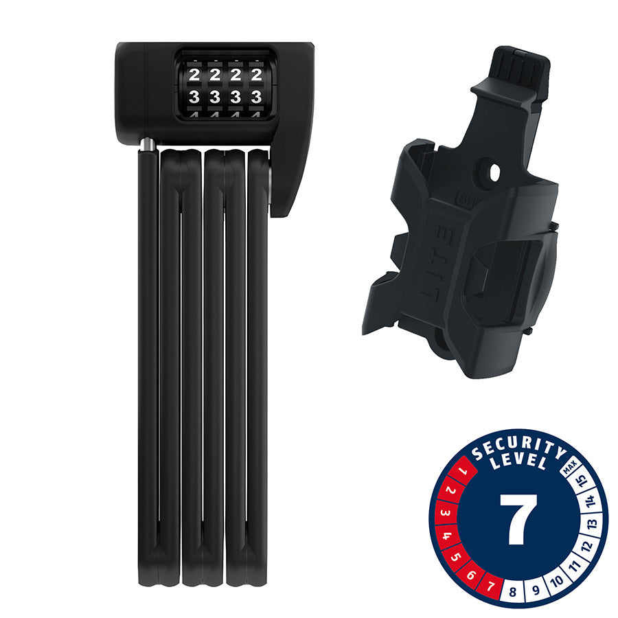 Candado plegable Abus BORDO Lite 6055C/85 - Combinación SH Soporte 2.8 5 mm BLK BLK