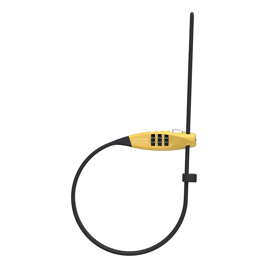 Candado de cable Abus Combiflex TravelGuard con combinación de 4 mm y 45 cm, color amarillo
