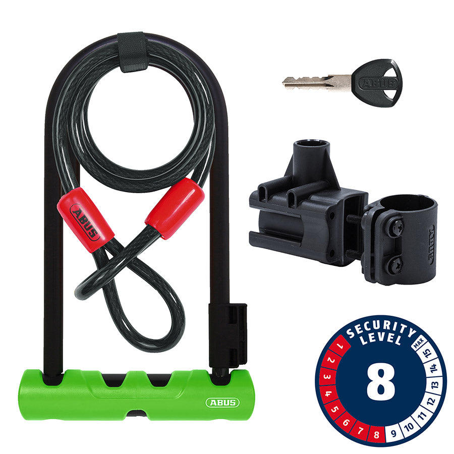 Candado en U Abus 410K/170HB230 SH Ultra + Cobra - Verde