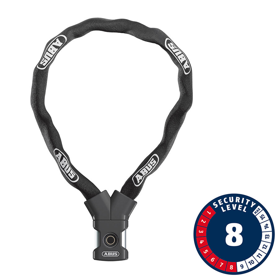 Candado de cadena Abus Yardo con huella dactilar, 7 mm, 85 cm, 2,8 cm, color negro