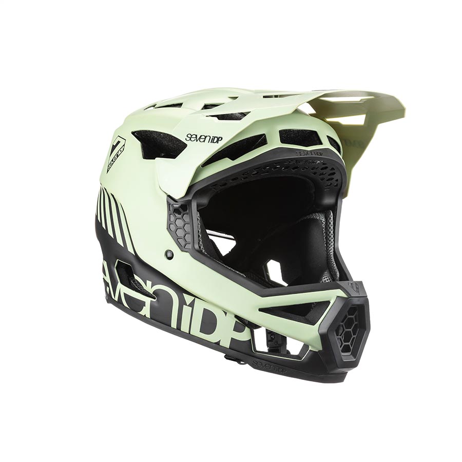 Casco integral de fibra de vidrio 7iDP Project 23 XL 61-62 cm Verde glaciar/Negro