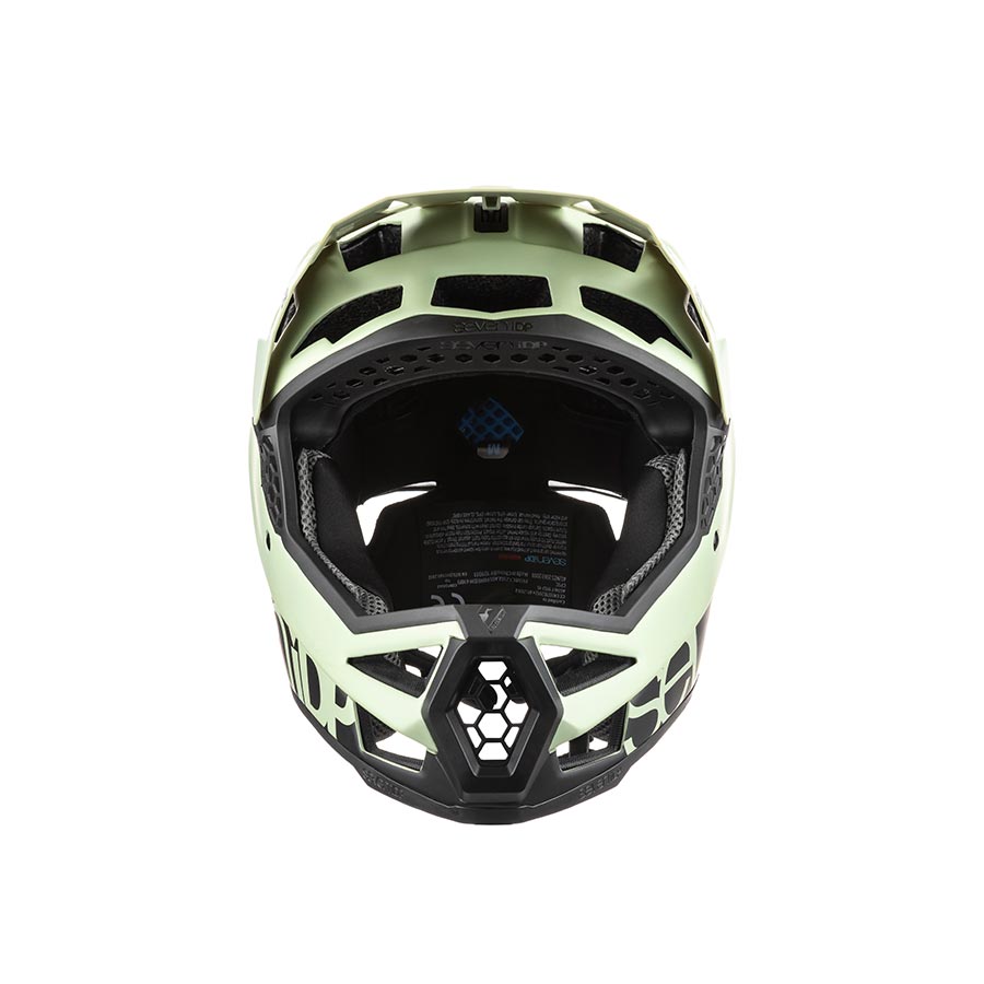 Casco integral de fibra de vidrio 7iDP Project 23, talla S 55-56 cm, verde glaciar/negro