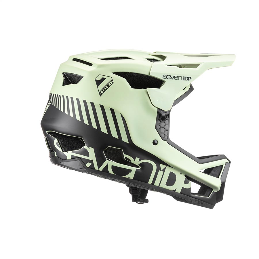 Casco integral de fibra de vidrio 7iDP Project 23, talla L 59-60 cm, color verde glaciar/negro