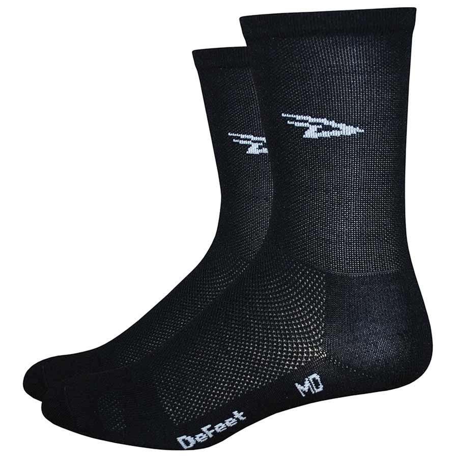 DeFeet Aireator Black D Logo Hitop MD Puño de 5"