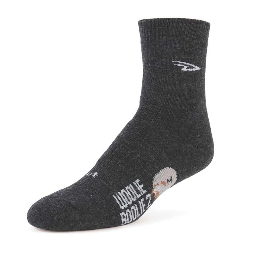 Calcetines DeFeet Woolie Boolie 4, color carbón, talla S