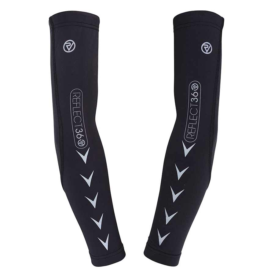 Calentadores de brazos Proviz REFLECT360 negros reflectantes, par L