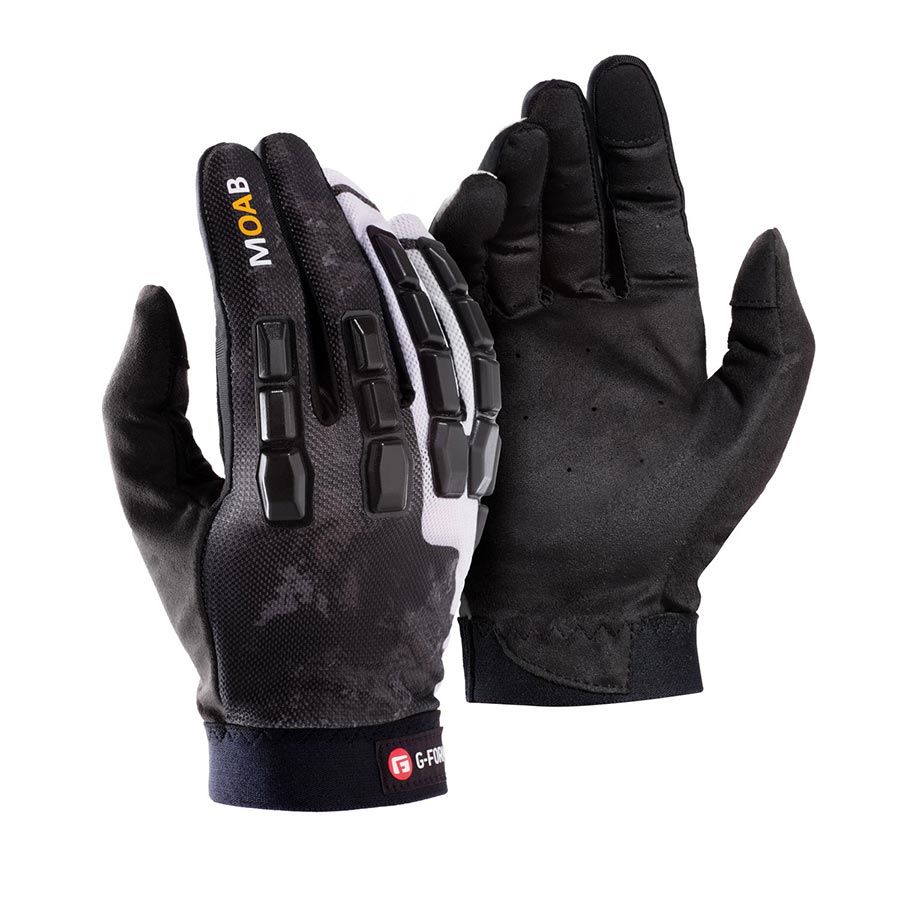 Guantes G-Form Moab Trail de dedos completos, negros y blancos, talla S