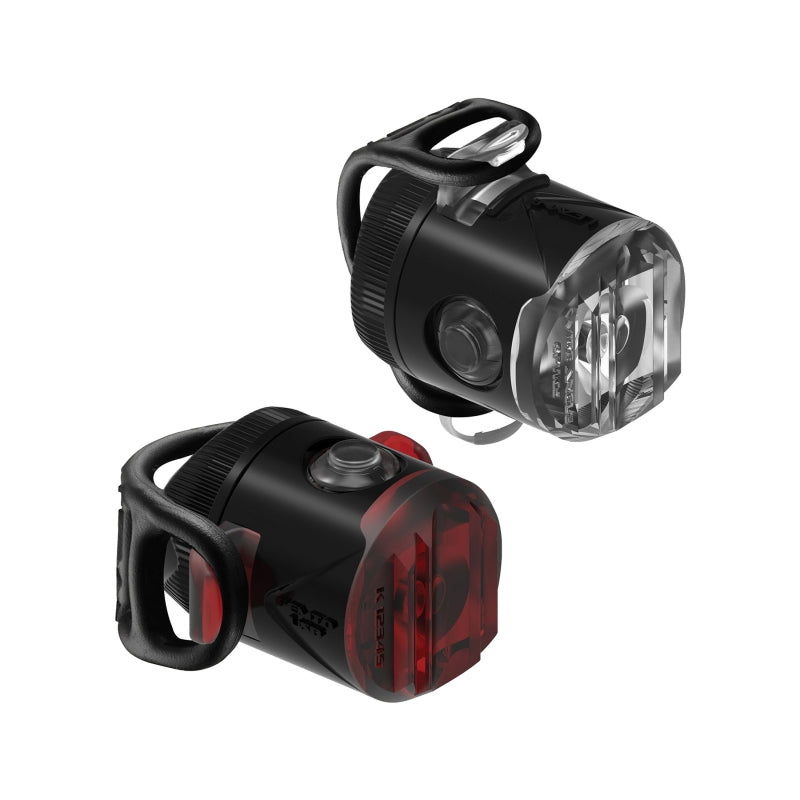Juego de luces delanteras y traseras Lezyne Femto con unidad USB - Negro