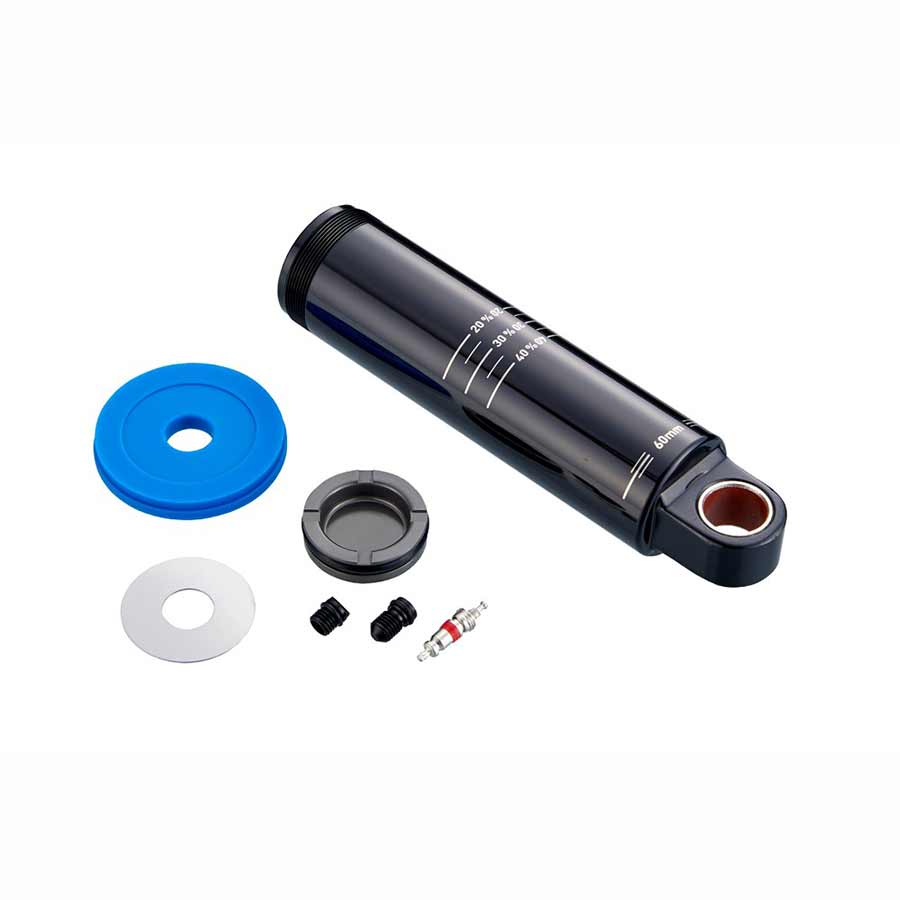 Cuerpo del amortiguador trasero RockShox IFP - Ojal estándar, recorrido de 60 mm, espaciador de 65 mm más 5 mm, Deluxe A1, Super Deluxe A1, Fast BLK