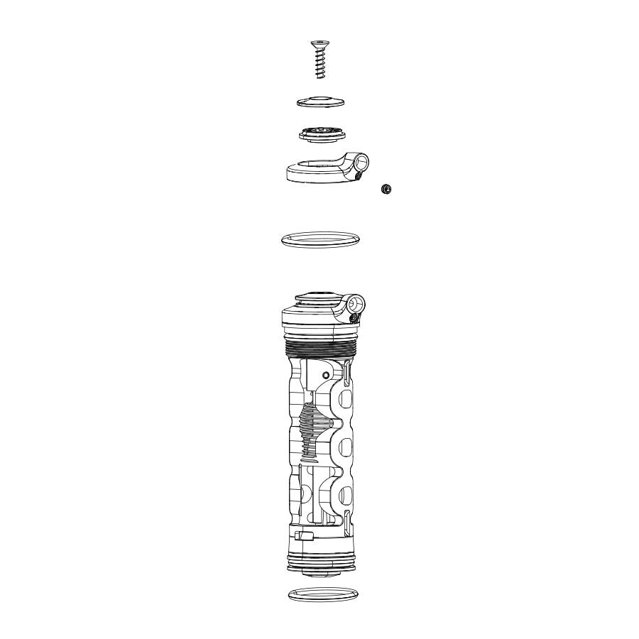 Amortiguador de compresión RockShox 2018+ Reba A7 80-100 mm/120 mm, compatible con control remoto OneLoc, control de movimiento