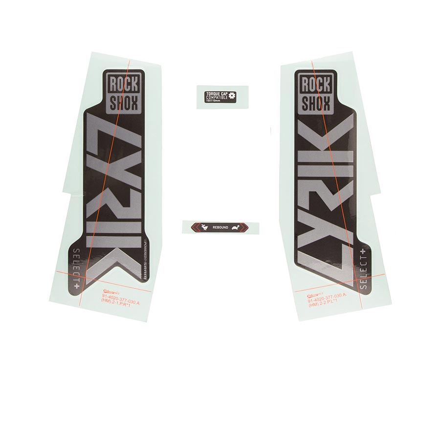 Kit de calcomanías RockShox para Lyrik SEL+ GPLR/DFB 11.4018.105.013