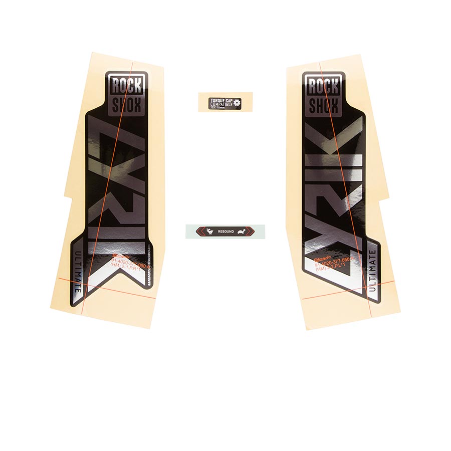 Kit de calcomanías para horquilla RockShox - Lyrik Ultimate 27/29" Polar Foil para negro brillante
