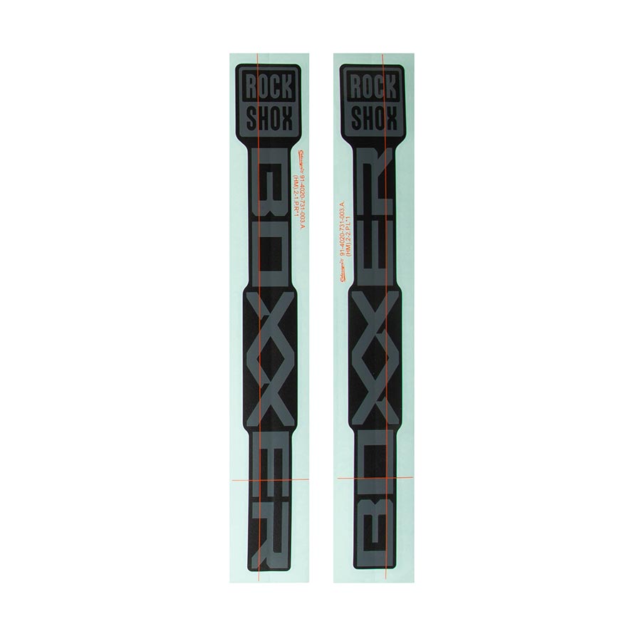 Kit de calcomanías RockShox para BoXXer Base D1 Gris para Diffusion Black
