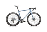 Bicicleta Specialized Tarmac S-Works Ltd 2024, color satinado glacial metalizado/blanco metalizado brillante plata 61