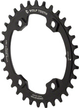 Wolf Tooth Elliptical 96 BCD Chainring - 32t 96 Asymmetric BCD 4-Bolt Drop-Stop A For Shimano XT M8000 SLX M7000 Cranks BLK