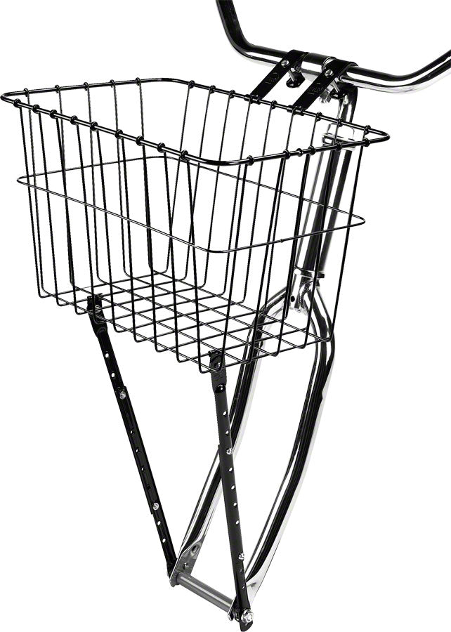 Cesta delantera Wald 198 con pata ajustable: negro brillante
