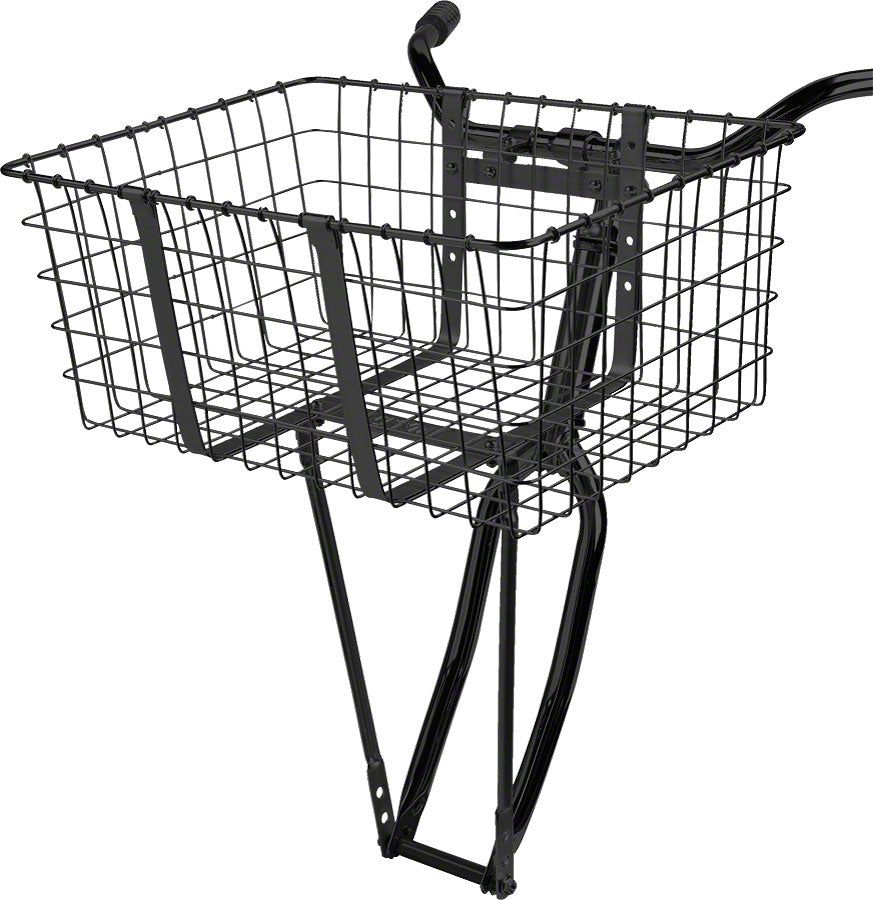 Cesta de entrega gigante delantera Wald 157: negro brillante