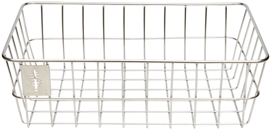Cesta en zigzag Timber to Town de Portland Design Works - Plateada mediana