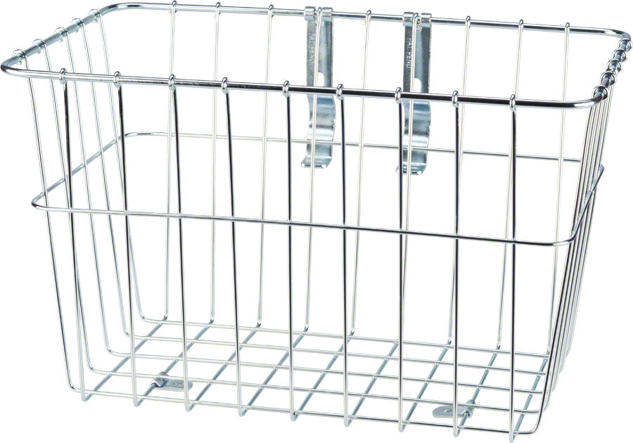 Cesta de comestibles delantera Wald 1352 con patas ajustables, color plateado