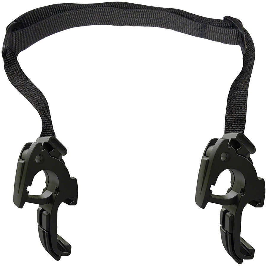 Ganchos de repuesto para alforjas Ortlieb para sistemas QL2.1. Compatibles solo con rieles de 18 mm. Sin insertos. Par. Negro.