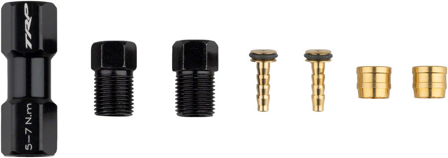 Kit de acoplador de manguera de freno de disco TRP TL1.2 - Para acoplador de 5,5 mm, casquillos de compresión, insertos de latón, junta tórica y retenedor de manguera