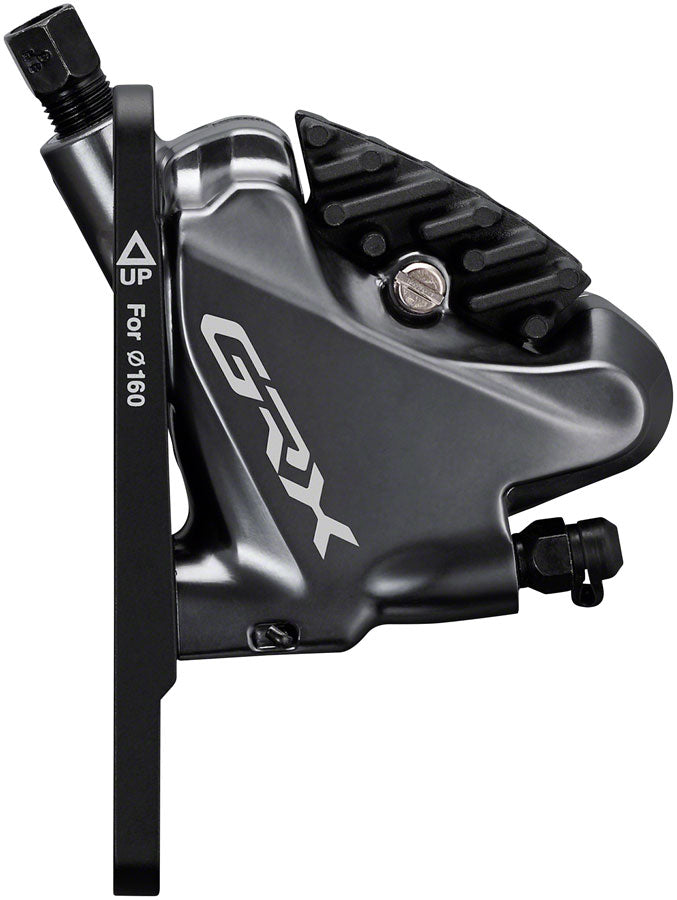 Maneta de freno de disco/maneta de tija de sillín Shimano GRX ST-RX810-LA/BR-RX810, control remoto (delantero, hidráulico, montaje plano, pastillas de resina, negro)