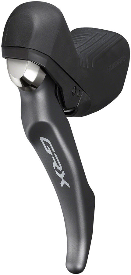 Maneta de freno de disco/maneta de tija de sillín Shimano GRX ST-RX810-LA/BR-RX810, control remoto (delantero, hidráulico, montaje plano, pastillas de resina, negro)