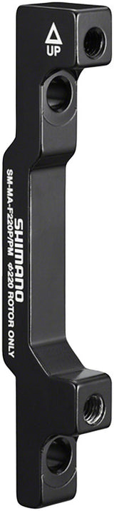 Adaptador de freno de disco Shimano SM-MA-F220P/PM: horquilla/cuadro de montaje posterior de 180 mm a disco de freno de disco de 220 mm