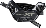 Shimano Deore XT BR-M8220 Enduro Disc Brake Caliper - Front Rear Post Mount 4-Piston Includes P04C-MF Finned Metal Pads
