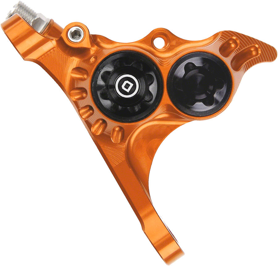 Pinza de freno de disco Hope RX4+ - Montaje plano delantero +20 mm, tipo DOT, naranja