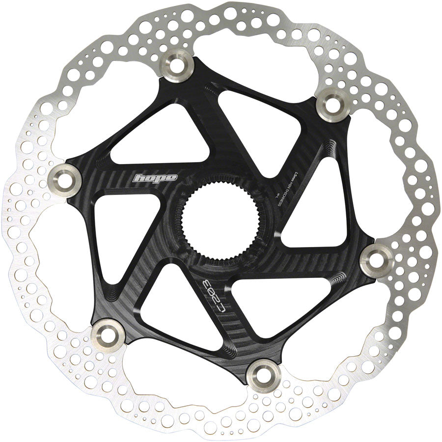 Rotor de freno de disco flotante Hope MTB Centre-Lock - 203 mm, color negro
