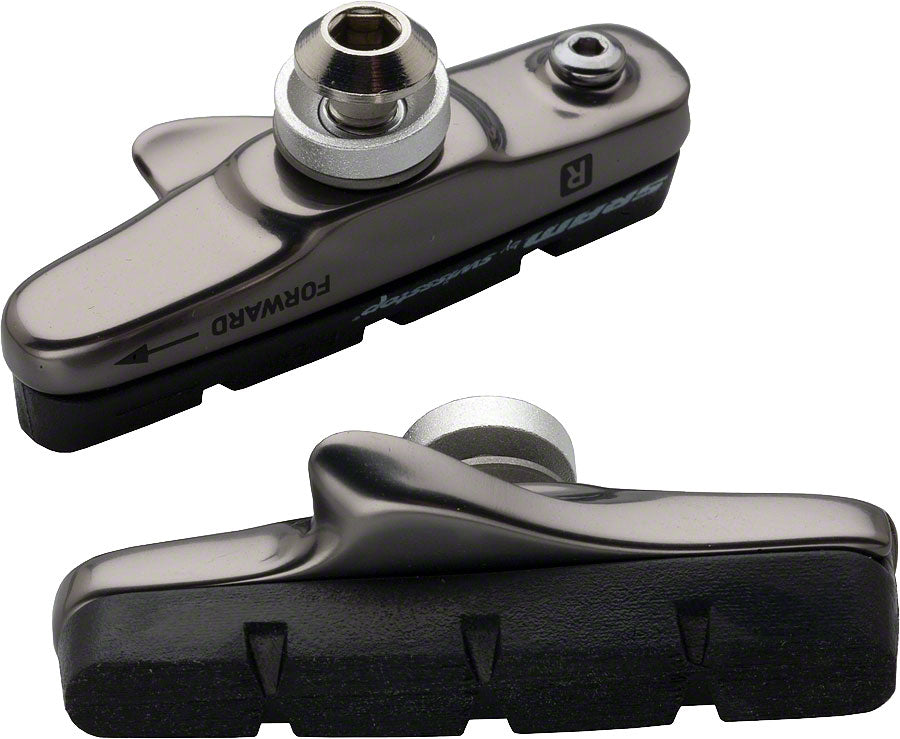 Par de zapatas y pastillas de freno SRAM Red/Force/Rival 2010 en plata oscura de SwissStop