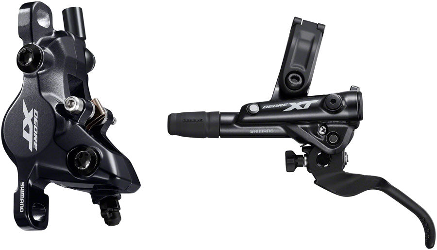 Shimano Deore XT BL-M8100/BR-M8100 Disc Brake Lever - Hydraulic Post Mount I-SPEC EV Clamp Band Black - Front, 2-Piston