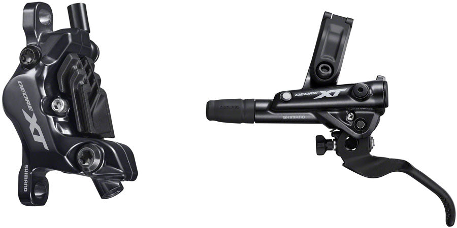 Shimano Deore XT BL-M8100/BR-M8100 Disc Brake Lever - Hydraulic Post Mount I-SPEC EV Clamp Band Black - Front, 2-Piston