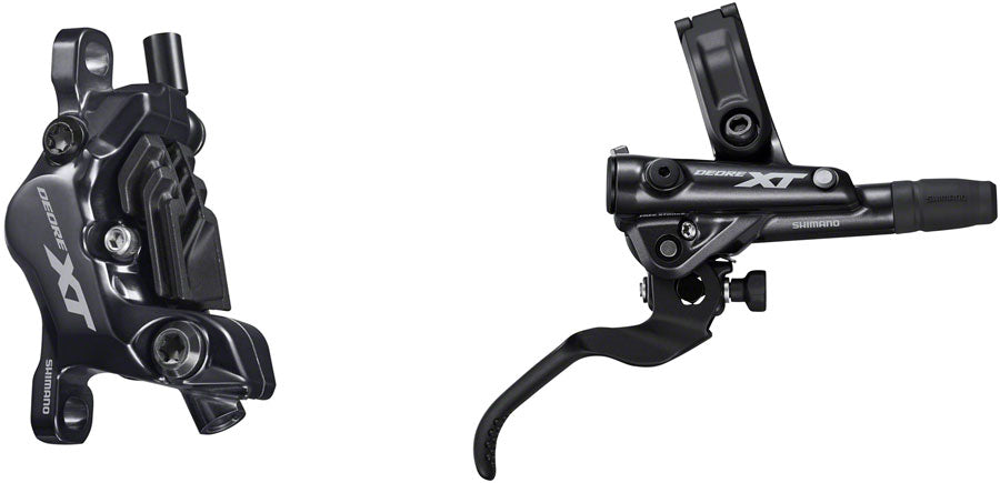 Shimano Deore XT BL-M8100/BR-M8100 Disc Brake Lever - Hydraulic Post Mount I-SPEC EV Clamp Band Black - Front, 2-Piston