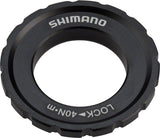 Anillo de bloqueo del rotor de disco Shimano XT M8010 con dentado exterior central para bujes con eje de 12/15/20 mm