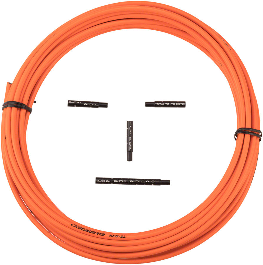 Carcasa de freno sin compresión Jagwire Pro de 5 mm, revestimiento Slick-Lube, rollo de 10 m, color naranja