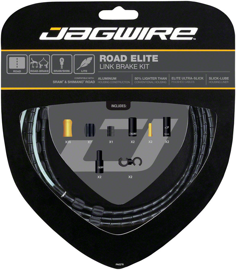 Jagwire Road Elite Link Brake Cable Kit - SRAM/Shimano Ultra-Slick Uncoated Cables