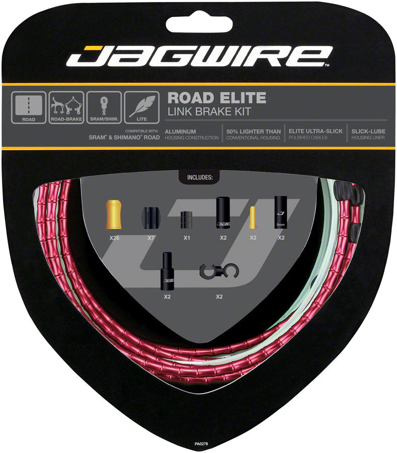 Jagwire Road Elite Link Brake Cable Kit - SRAM/Shimano Ultra-Slick Uncoated Cables