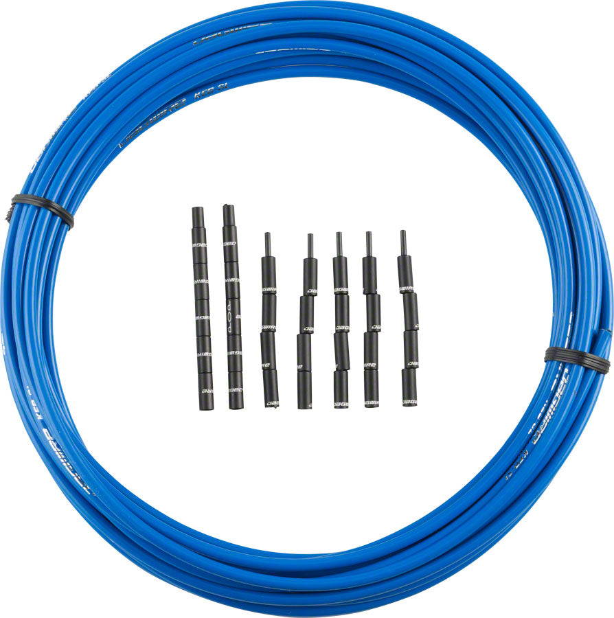 Carcasa de freno sin compresión Jagwire Pro de 5 mm, revestimiento Slick-Lube, rollo de 10 m, SID azul