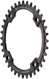 Plato Wolf Tooth 120 BCD - 36 dientes, 120 BCD, 4 tornillos, tope de caída, negro
