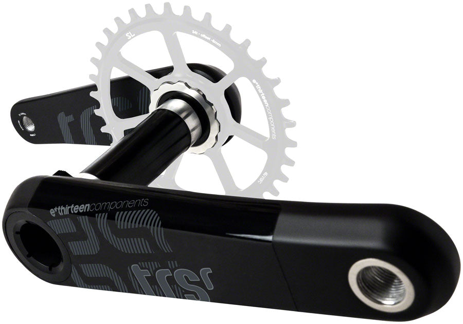 Juego de bielas e*thirteen TRS Race Carbon - Eje de 175 mm, 73 mm y 30 mm, interfaz de conexión e-thirteen P3, color negro
