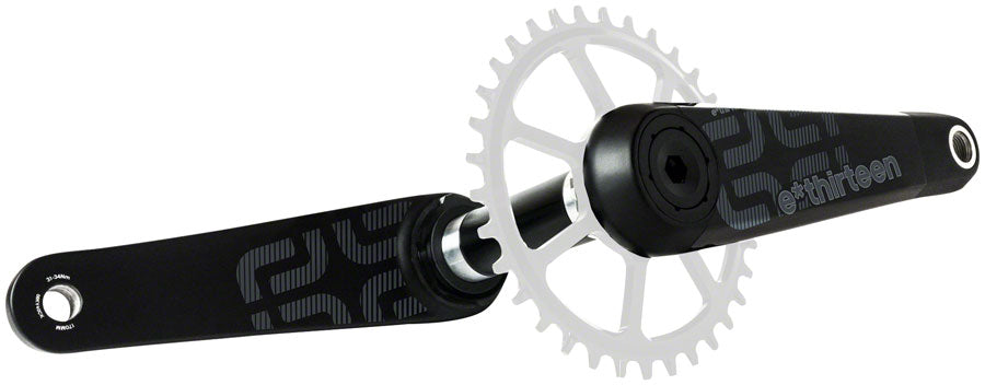 Juego de bielas e*thirteen TRS Race Carbon - Eje de 175 mm, 73 mm y 30 mm, interfaz de conexión e-thirteen P3, color negro