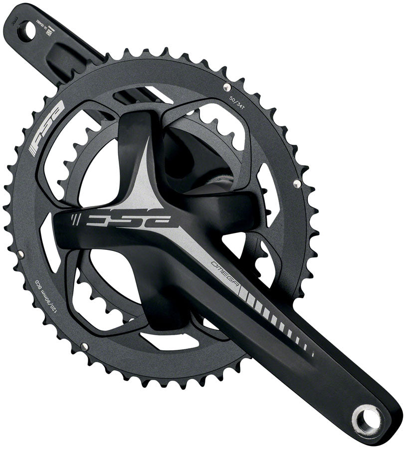 Juego de bielas Omega AGX Full Speed ​​Ahead: 170 mm, 10/11 velocidades, 30/46 dientes, 120/90 mm BCD, eje 386 EVO, interfaz BLK
