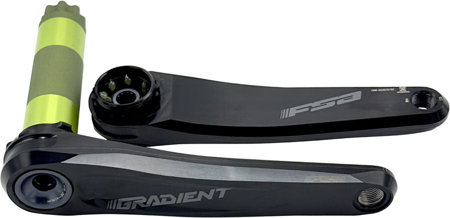 Full Speed Ahead Gradient Modular 1x Crankset - 170mm Fits Shimano SRAM 11/12-Speed Drivetrains 30mm BB392EVO Spindle BLK