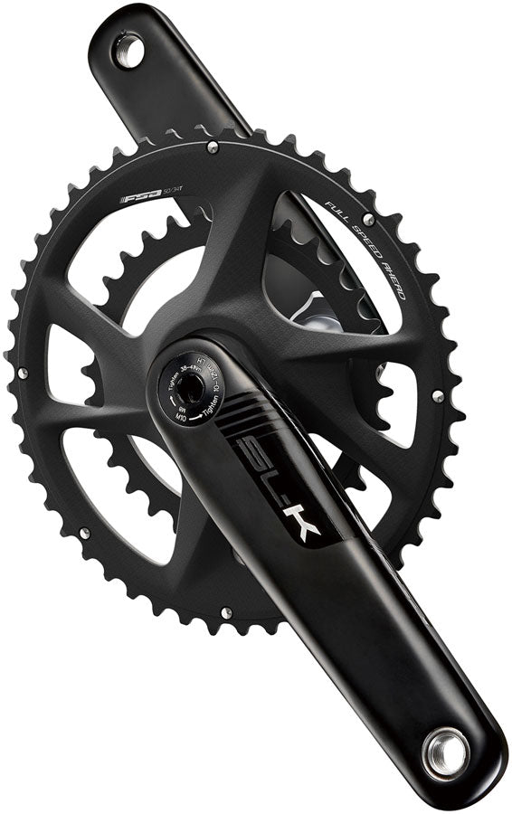 Juego de bielas modulares de carbono Full Speed ​​Ahead SL-K 2x - 175 mm para Shimano HG+ 12 velocidades 50/34 dientes DM/90 BCD 30 mm, eje 386EVO negro