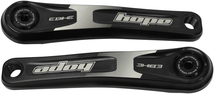 Juego de bielas Hope para bicicleta eléctrica - ISIS de 165 mm, desplazamiento estándar, color negro