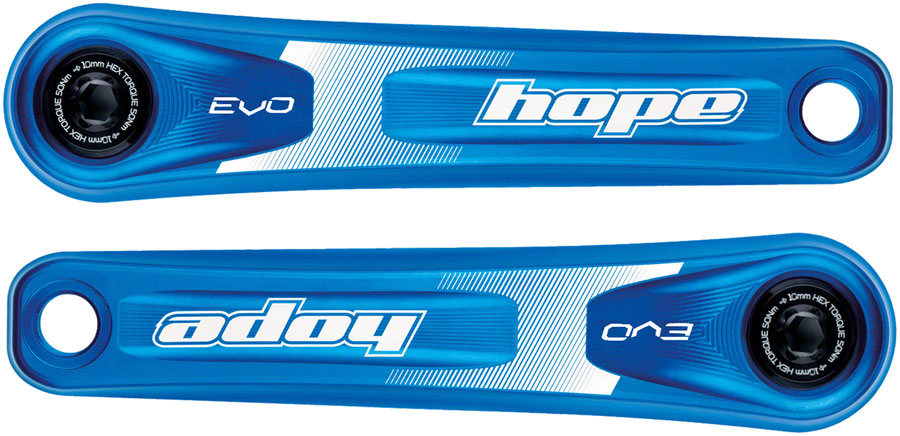 Juego de bielas Hope Evo de 175 mm con montaje directo y eje de 30 mm para espaciado trasero de 135/142/141/148 mm, color azul