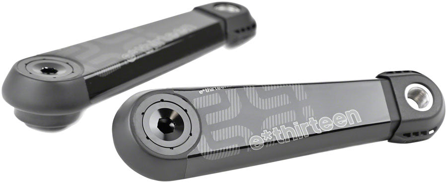 Juego de bielas de carbono para bicicleta eléctrica e*thirteen e*spec Race - 165 mm Brose S Mag Fazua Ride 50 con extractor automático de fibra de carbono BLK